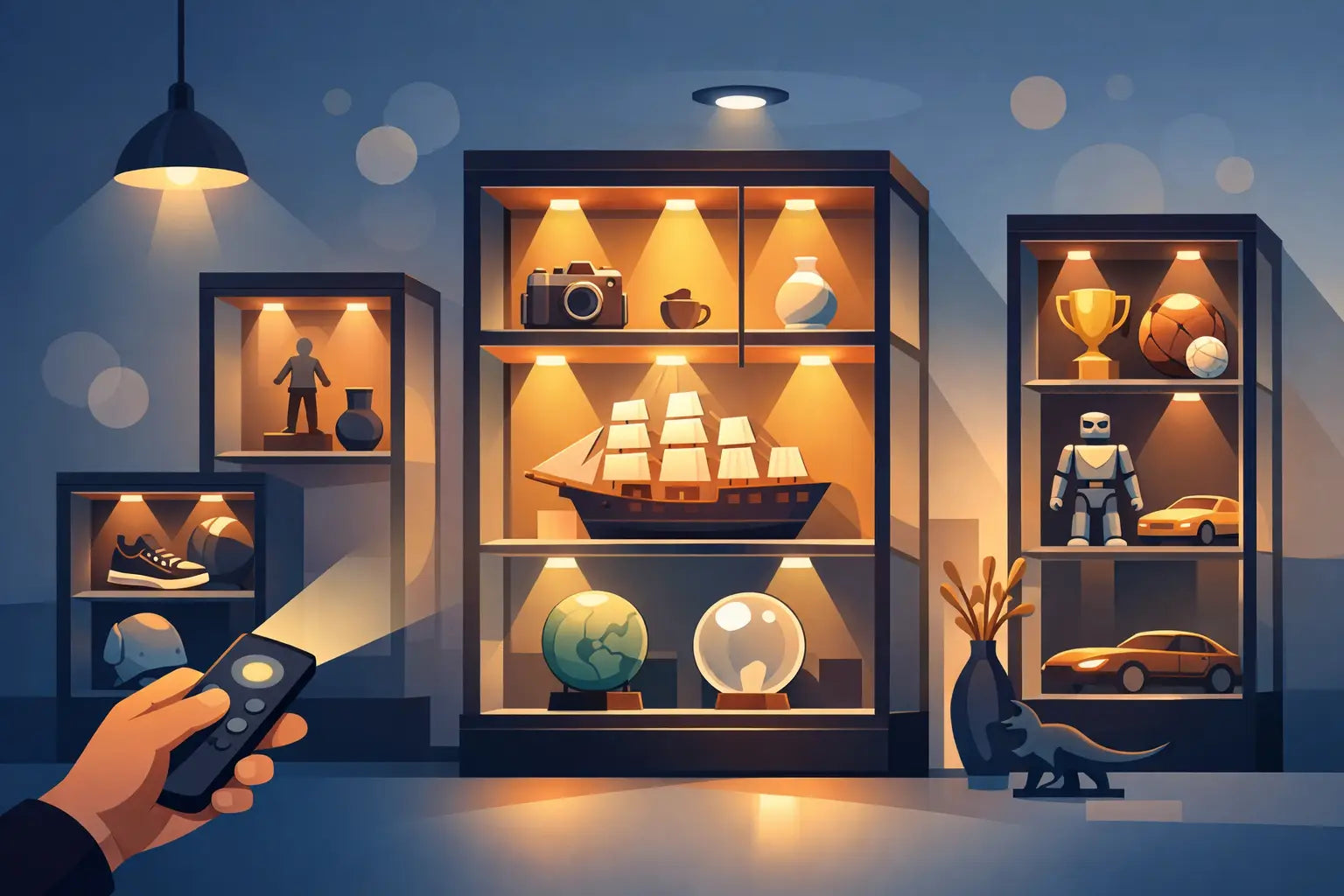 10 Glass Cabinet Lighting Ideas for Collectors