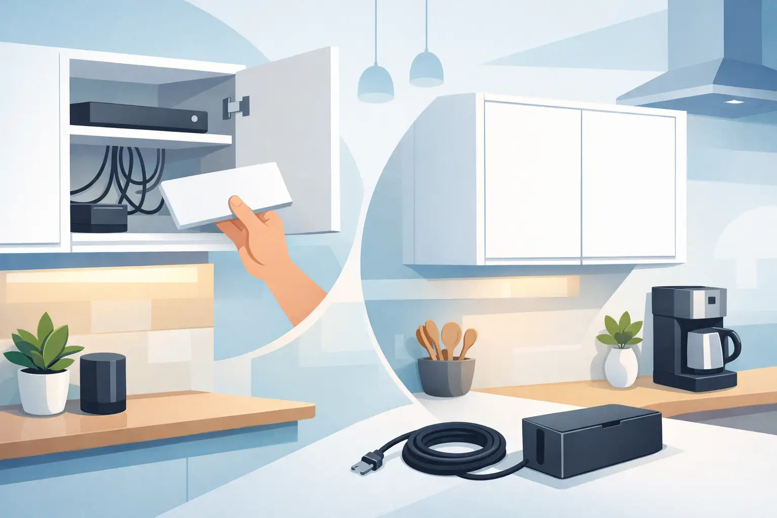 How to Hide Cabinet Wires the Clean Way