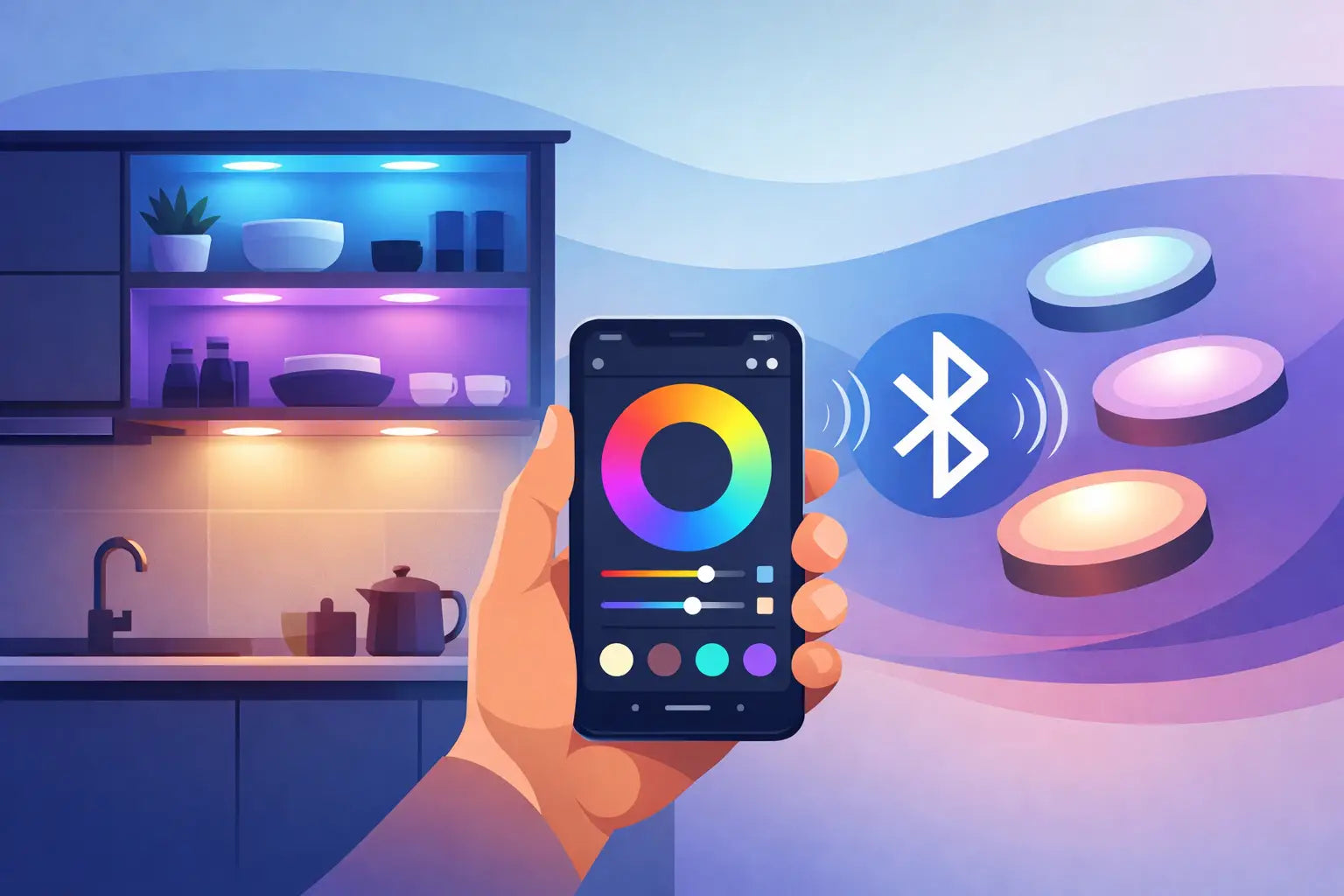 RGB Cabinet Lights Bluetooth Guide