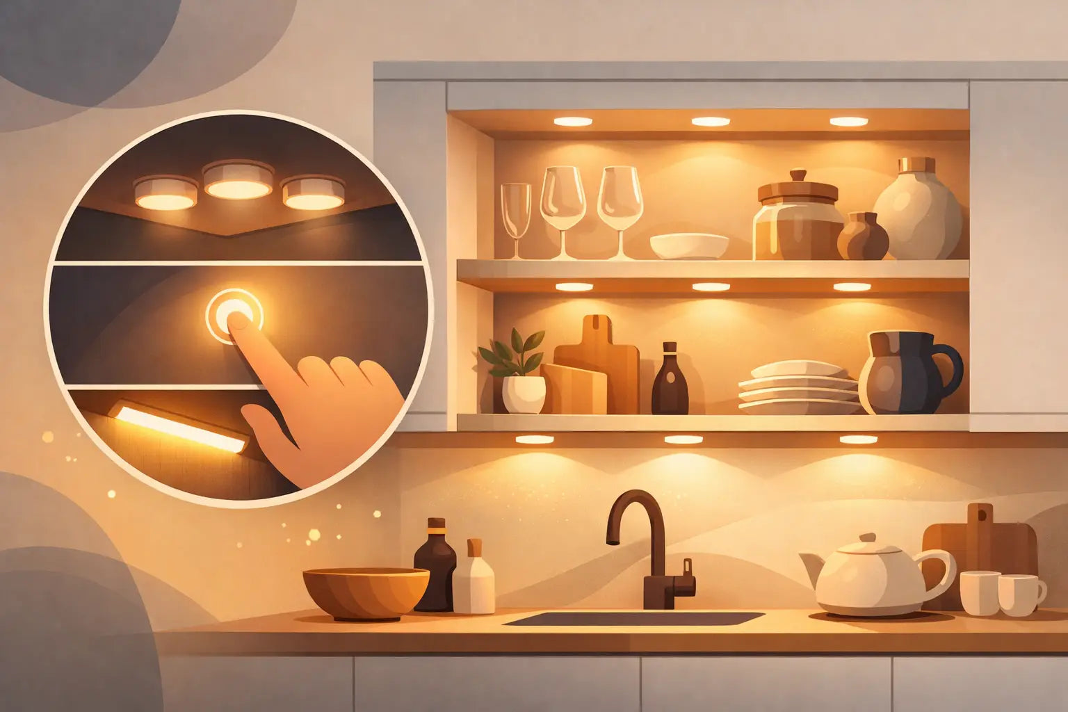 Warm White Cabinet Lighting Done Right