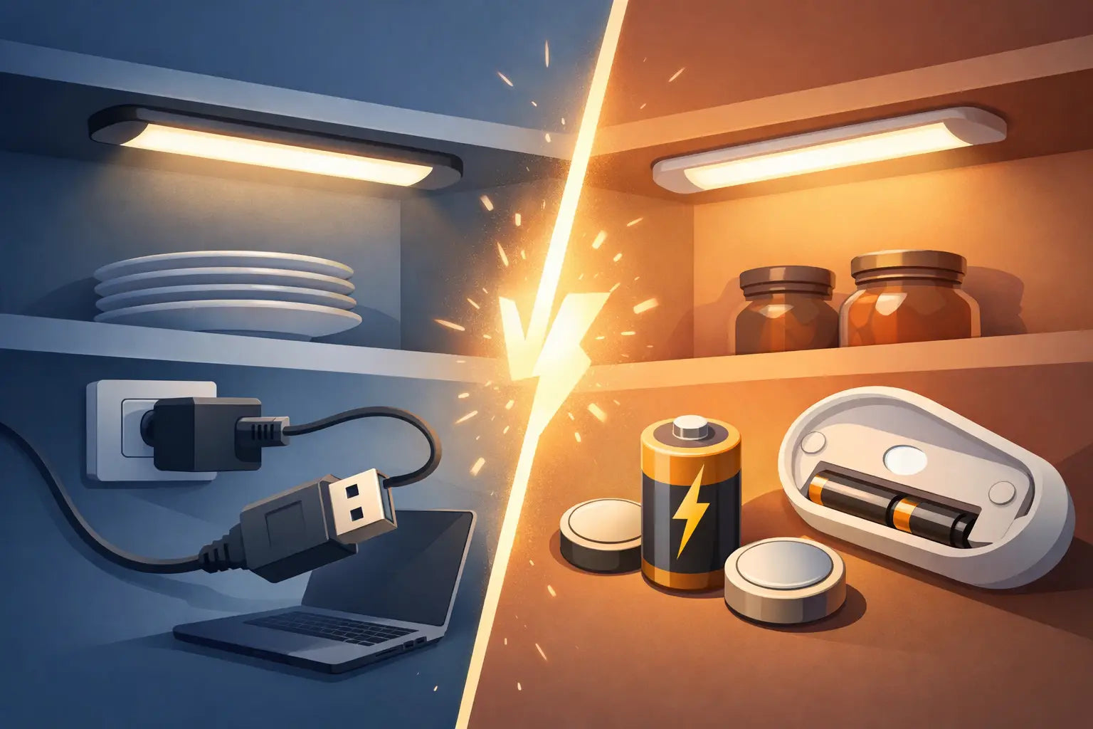 USB Cabinet Lights vs Battery: What Wins?