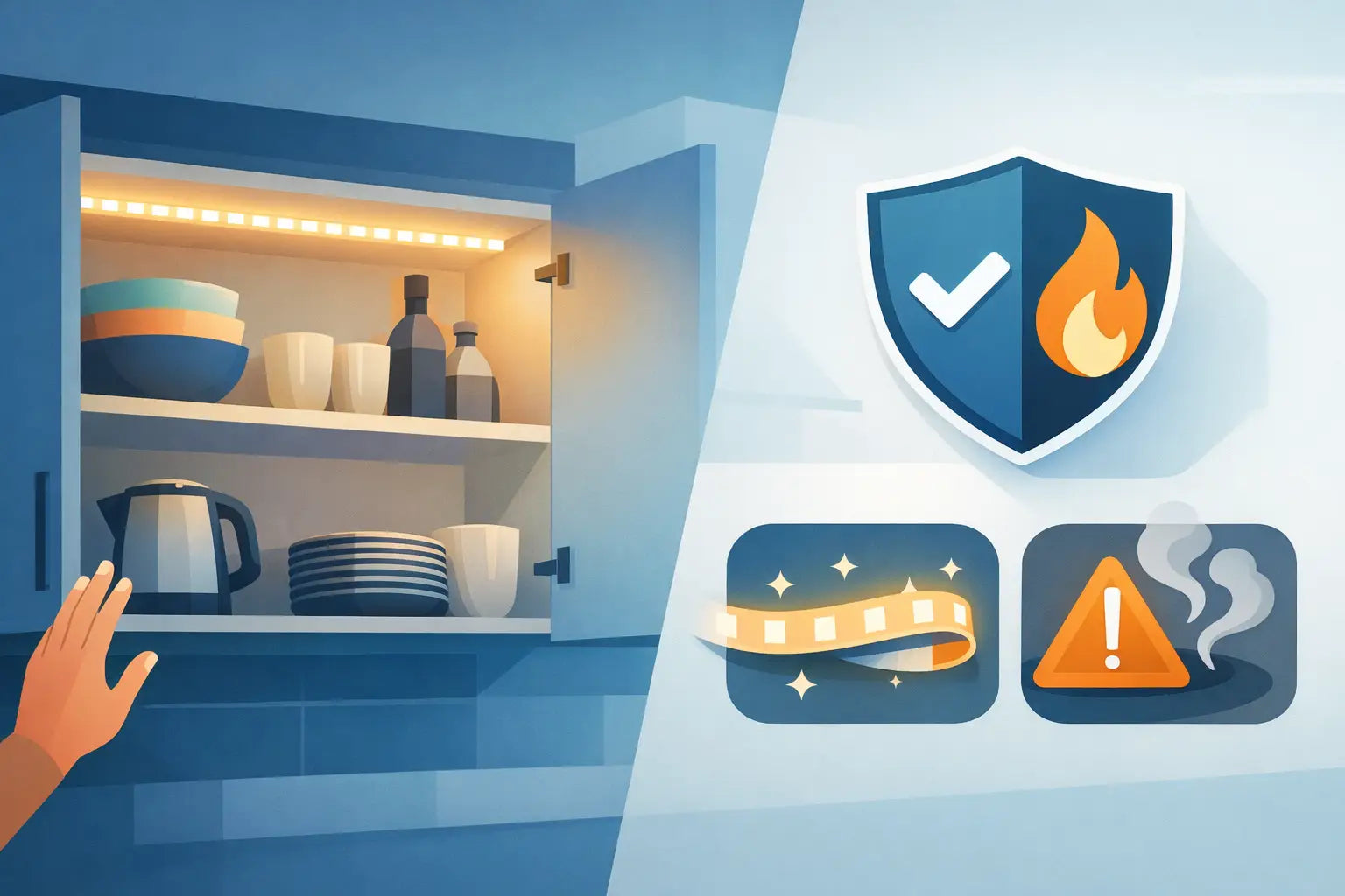 Are LED Strips Safe in Cabinets?