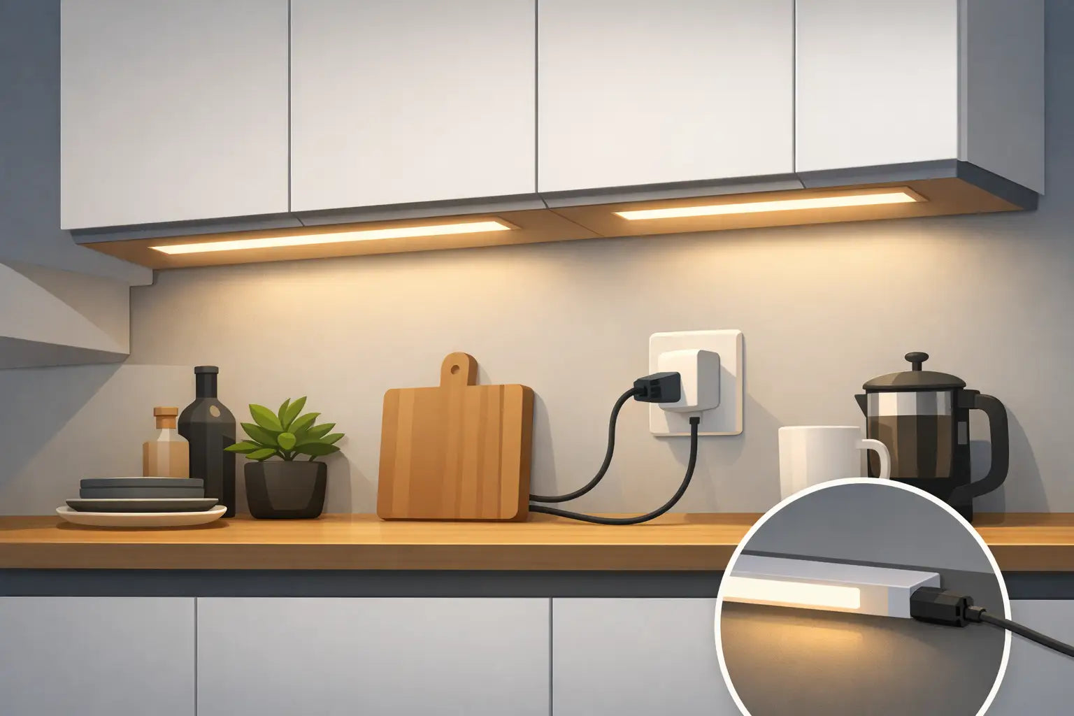 USB Powered Cabinet Lights That Look Built-In