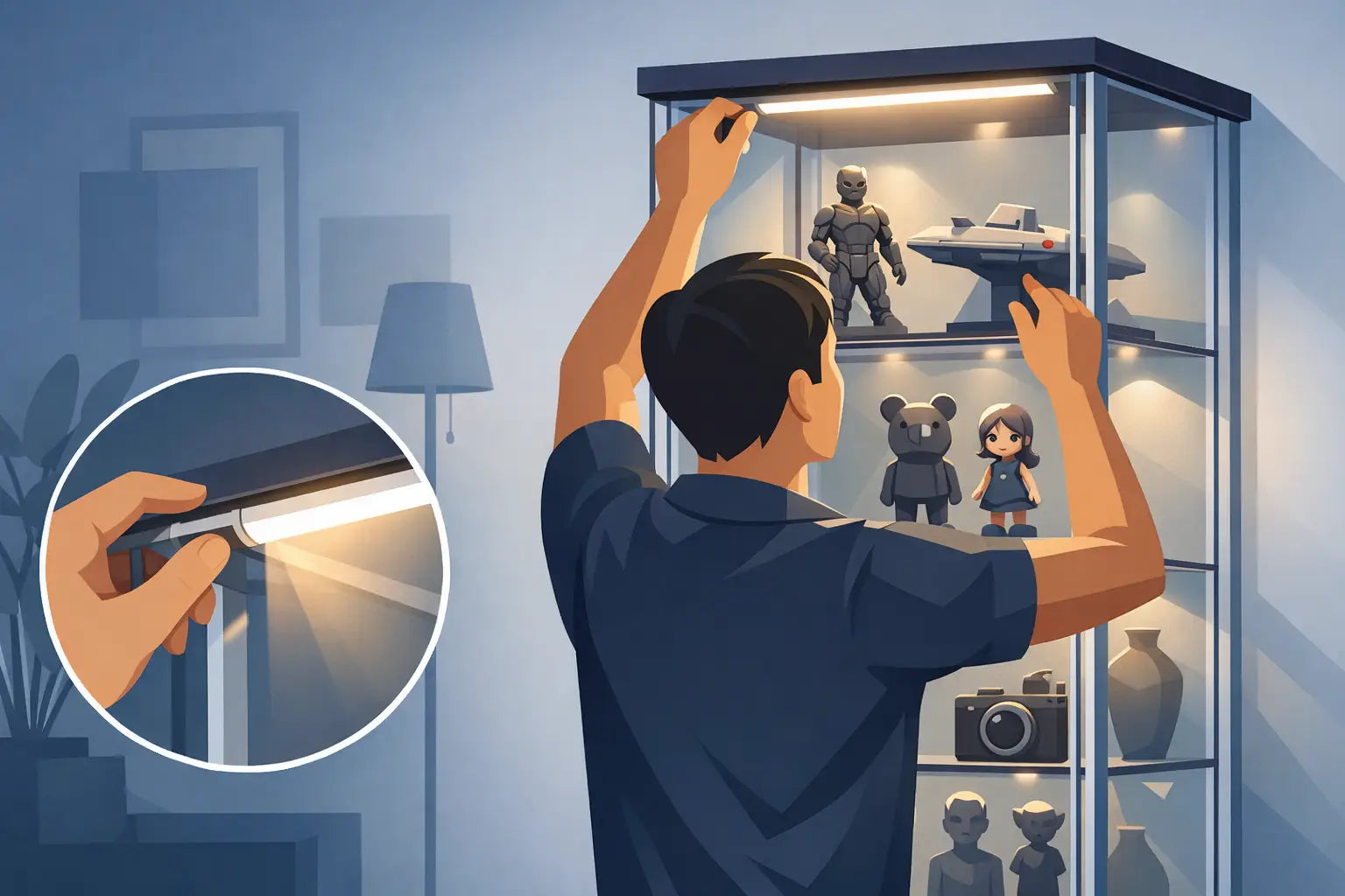 How to Light Detolf Shelves the Clean Way