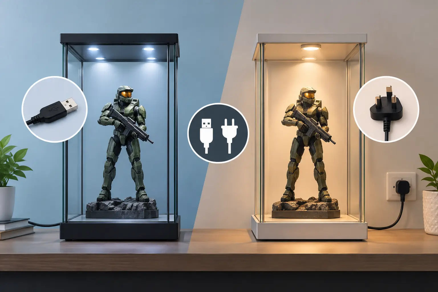 USB Versus Mains Lights for Display Cabinets