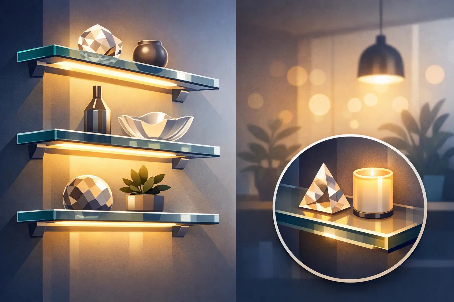 Best Lighting for Glass Shelves That Shows More
